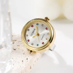 Free Size Luxury Rings Quartz Watches Men Women Couple Ring Watch Ladies Fashion Clock Relojes
