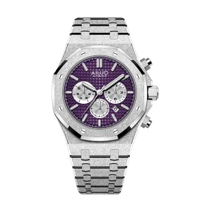 Frost Dust Automatic Wrist Watch Date Day Year Display Custom Logo Water Resistant Miyota Movement Everyday Use