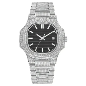 Full Diamond Jewelry VVS Moissanite Hip Hop Iced Out Automatic Watch Luxury Men Mechanical Ice Diamond Watch