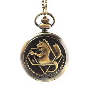 Fullmetal Alchemist Classic Antique Seahorse Quartz Pocket Watch