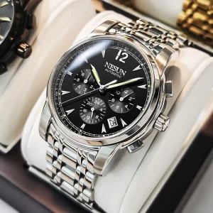 Fully Automatic Mechanical Men’s Watch Multifunctional Luminous Waterproof Stainless Steel Classic Business Men’s Watch
