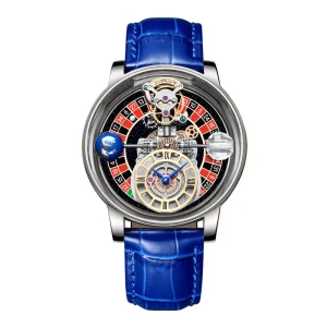 Fully Automatic Mechanical Watch Astronomical Watch Men Wristwatch Hollow Design