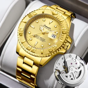 Fully Automatic Mechanical Watch Hollowed-out Sapphire Crystal Waterproof Luminous Luxury Sport