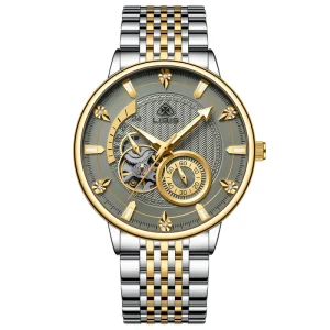 Fully Automatic Mechanical Watch Waterproof Glow Steel Band Men’s Skeleton Automatic Watch