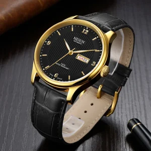 Fully Automatic Mechanical Watch Waterproof Night Light Dual Calendar Business and Leisure Men’s Watch 9601