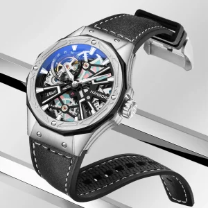 Fully Automatic Sapphire Dial Mechanical Watch Silicone Strap Waterproof Night Light Watch