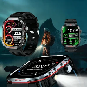 G45 Unisex Smart Watch Outdoor 420mAh 3 ATM Waterproof Sleep Tracker AMOLED Display 11 30 Days Battery Life BT Video Magnetic