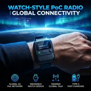 GD M2 Watch Style 4G LTE POC Walkie Talkie 10000KM Long Range IP54 Water Resistant 2500mAh Battery Two Way Radio