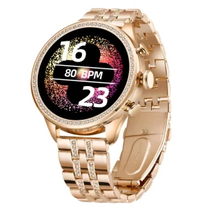 GEN9 Women’s Fashionable Smart Watch IPS Display BT Calling Exercise Blood Pressure Sport Features IP68 Waterproof Rubber Alloy