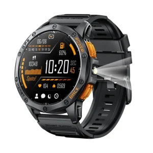 GPS Sports SmartWatch with LED Flashlight 1.43″ Amoled Screen IP68 Waterproof Compass Altimeter Men Outdoor Smart Watch K67
