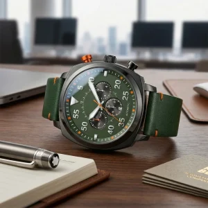 GUANQIN Business Men’s Luxury Automatic Mechanical Sapphire Crystal Pointer Stainless Steel Watch 3BAR Waterproof Sports Genuine