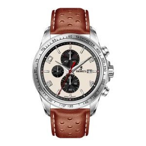 Genuine Leather Chronograph Quartz Men Watch Japan Movement Custom Men Wrist Watches