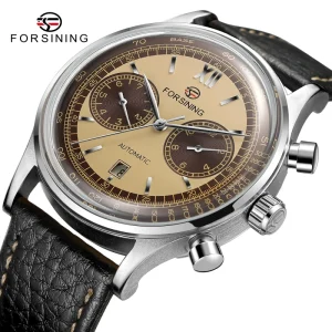 Genuine Leather Strap Wrist Watch Luxury Automatic Date Month Function OEM Watch for Men