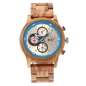 Gift Watch Olive Wood Watch Classic Wrist Wooden Watch for Men