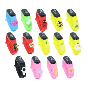 Girls Boy LED Electronic Watch Kids LED Cartoon Screen Touch Watch Children Bracelet Waterproof Digital Watch