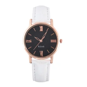 Glamour Fashion Simple Ladies Leather Strap Quartz Watch All Black Dial Accept Custom logo Spot Watches