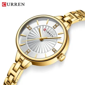 Gold Watch for Women 9097 Steel Bracelet Watch