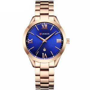 Gold Women’s Fashion Steel Bracelet Watch Quartz Wristwatch