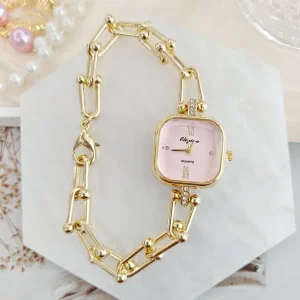 Gold Women’s Watch New Design Square Bracelet Watches for Women Luxury Ladies Quartz Wrist Watch