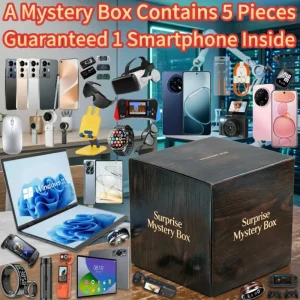Guaranteed Smartphone Inside 5 Pieces Mystery Box Tech with Laptop Tablet Smart Ring Drone Camera Random Electronic