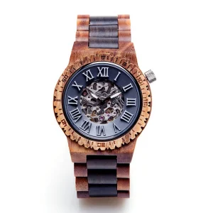 Handcrafted Luxury Automatic Mechanical Wood Watch Free Shipping Fast Delivery