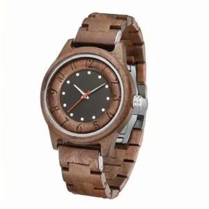 Handmade Arabic Numeral Quartz Couple Wood Watch Men’s Wristwatch 5th Anniversary Gift for Him Groomsmen Boyfriend Dad Gift