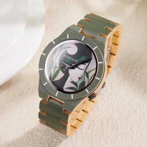 Handmade Classic Quartz Wood Watch with Pointer Dial Display Custom Logo OEM Brand Low MOQ Dropshipping