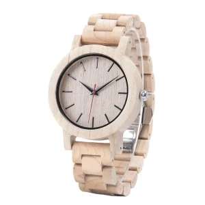 Handmade Men Wood Watch OEM Fashion Simple Simulation Watch With Customizable Logo