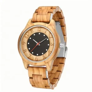 Handmade Quartz Wood Watch Anniversary Gift for Him Groomsmen Boyfriend Dad Gift