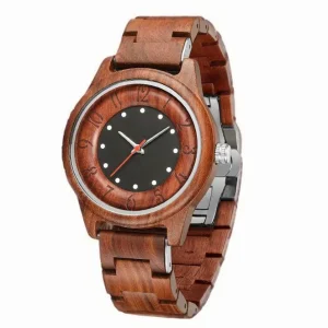 Handmade Quartz Wood Watch Fashion Wristwatch Anniversary Gift for Him Groomsmen Boyfriend Dad Gift