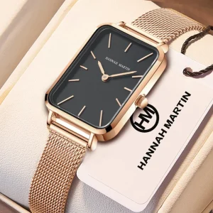 Hannah Martin Watch Factory Custom Minimalist Japan Quartz Ladies Watches Fashion Waterproof Square Dial Wrist Women’s Watches