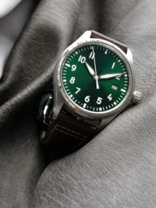 High End Customizable Stainless Steel case Sapphire Crystal Genuine Leather Strap Men’s Business Watch