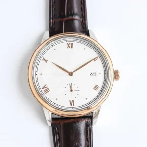 High-End Customized Men’s Business Watch Classic Round White Functional Dial Luxury Wristwatch