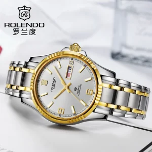 High-End Fashionable Men’s Stainless Steel Watch Fully Automatic Mechanical Movement Perpetual Calendar Pointer 5BAR Water