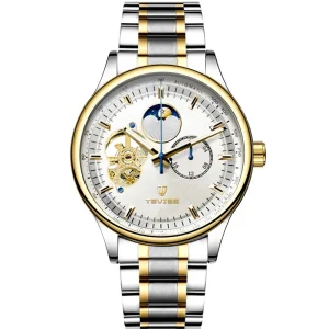 High End New Skeleton Men’s Mechanical Watch Waterproof Luminous Stainless Steel Case and Strap Customizable Logo