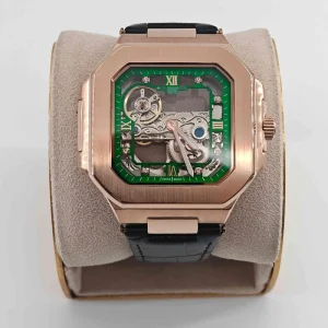 High End Rose Gold case Automatic Men’s Wristwatch Luxury Man Watch Skeleton Dial Luminous Mechanical Stainless Steel case Watch