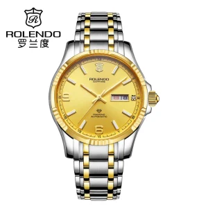 High End Stainless Steel Men’s Business Watch Pointer Multi-Function Calendar Automatic Mechanical Movement 50m Water Resistance