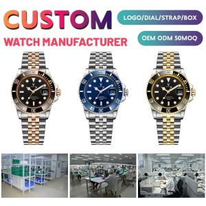 High End Waterproof Luxury Black Dial Date Visible Movement Reloj Case Acero Inoxidable Automatic Watch Dive Watches for Mens
