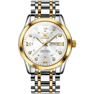 High Quality 5513 Quartz Watches for Men Fashion Stainless Steel Strap Male Wristwatches Luminous Hands Auto Date Business Watch