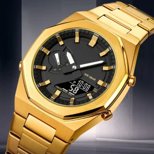 High Quality Analog Digital Retro Mens Pc Wrist Watch 30 Atm Waterproof Time Display Luxury Digital and Analog Watch