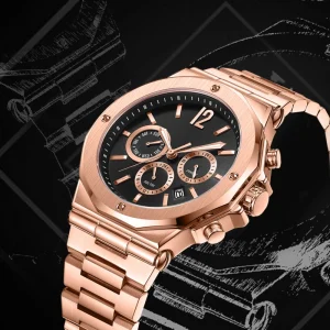 High Quality Chronograph Waterproof Wrist Watch Fashion Business Mens Quartz Watch Stainless Steel Luxury Watches for Men