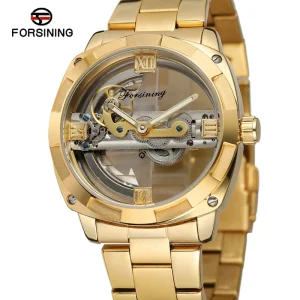 High Quality Custom Exquisite Luxury Automatic Waterproof Fine Steel Hollow Business Mechanical Watches Fashion Men’s Watches