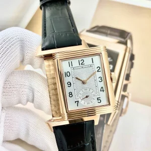 High Quality Designer Men’s Automatic Mechanical Movement Flip Watch 20mm Leather Strap Square Case Power Reserve Luxury Style