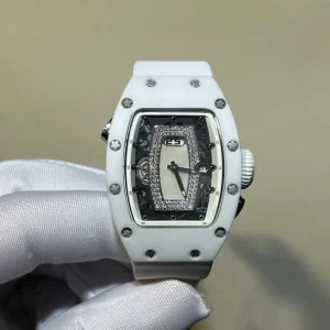 High Quality Hollow White Ceramic Ladies Watch Automatic Mechanical Watch