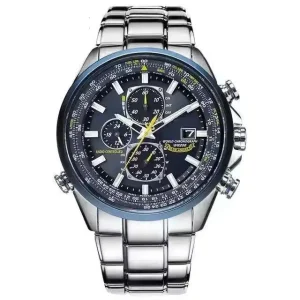 High Quality Luxury Chronograph Multi Function Water Resistant Mechanical Watch Stainless Steel Band Glass Dial Six pointer