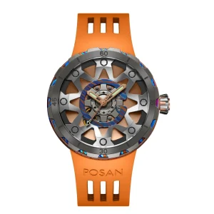 High Quality Mens Automatic Mechanical Watch Damascus Titanium Case Luxury Design