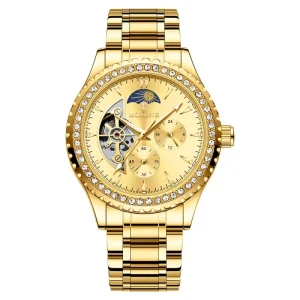 High Quality Men’s Business Luxury Mechanical Wrist Watch Waterproof Stainless Steel Luminous Watch for Men