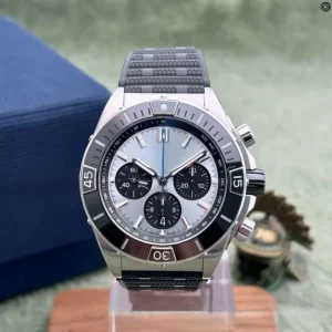 High-end Designer Style Stainless Steel Men’s Automatic Mechanical Watch with Chronograph, Tachymeter, and Date Display