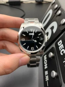 High-end Mechanical Watch Fashionable Simple Digital Sapphire Crystal Stainless Dual Calendar Display 42mm