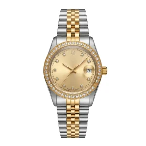 High-end Stainless Steel Automatic Mechanical Watch 36mm Vintage Sapphire Crystal Glass Full Diamond Accents Water Resistant 50m